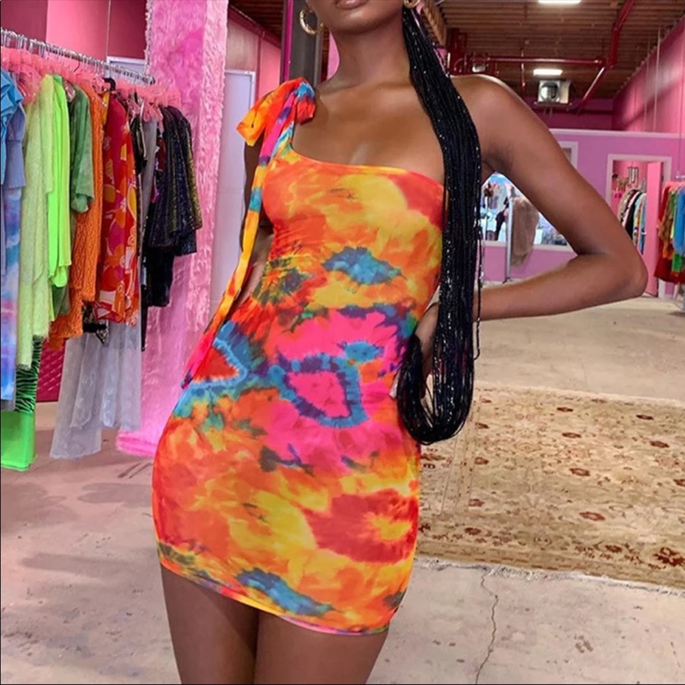 Tie dye style dress